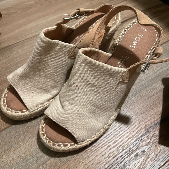 Toms Women's Espadrilles in Tan, Cream, Green, Gray - Picture 7 of 12
